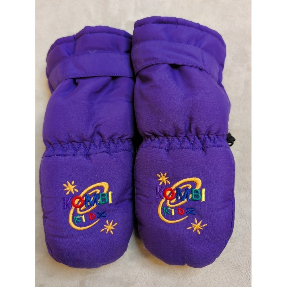 Kombi Kidz Purple Winter Mittens Small Kids Insulated Waterproof Snow Gloves